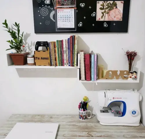 3 Prateleiras u Decorativa p/ Livros mdf Branco