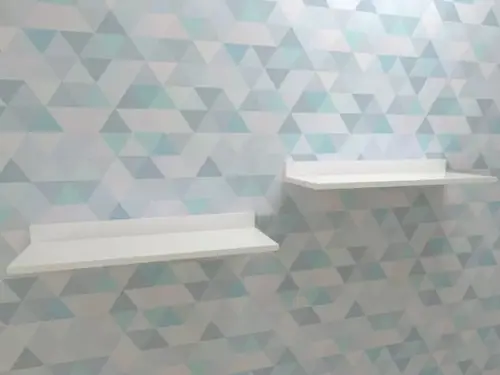 4 Prateleiras mdf 60x20 Lisas e com Suporte mdf Branco.