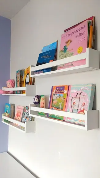 4 Prateleiras Montessorianas Livros Infantil 100% mdf Branco