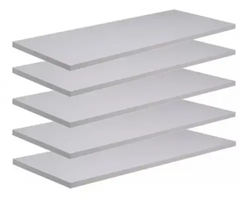 5 Prateleiras mdf 60x30 Lisas e sem Suporte mdf Branco
