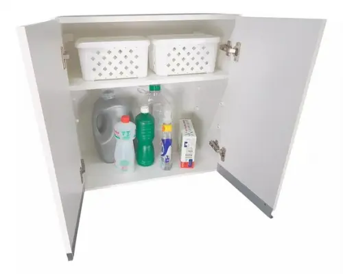 Armário Aéreo 2 Portas Cozinha Escritório Lavanderia Branco