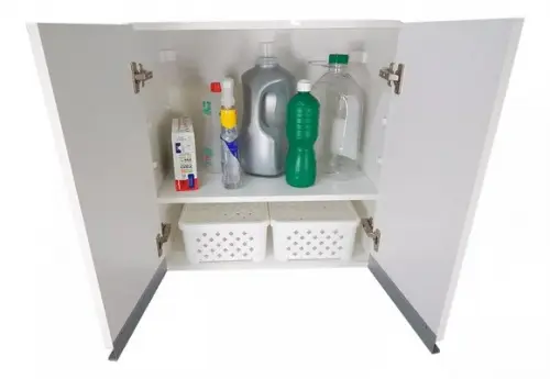 Armário Aéreo 2 Portas Cozinha Escritório Lavanderia Branco