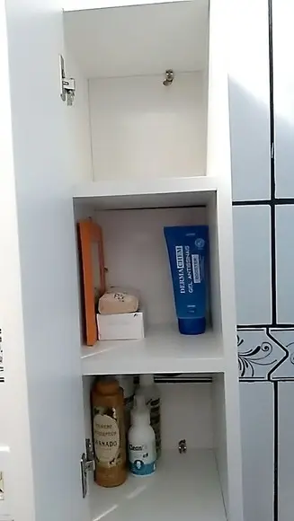 Armário c/ Porta Nicho mdf Branco Banheiro Quarto Toalha mdf