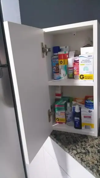 Armário Suspenso Organizador Nicho Multiuso 1 Porta mdf ...