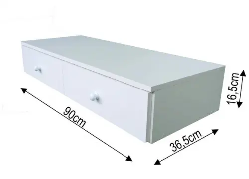 Bancada Suspensa c/ Branca p/ Quarto 100% mdf