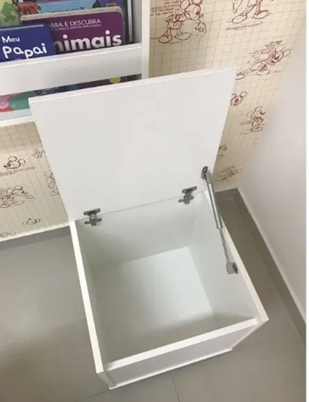 Baú de Brinquedos Montessoriano mdf c/ Rodinhas