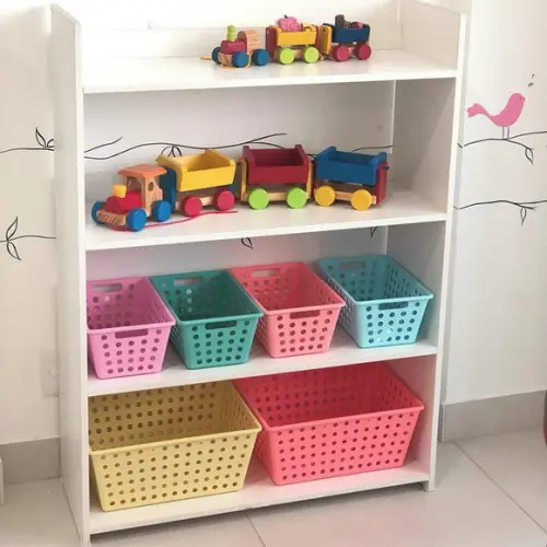 Baú Estante Organizador de Brinquedos Montessoriano mdf