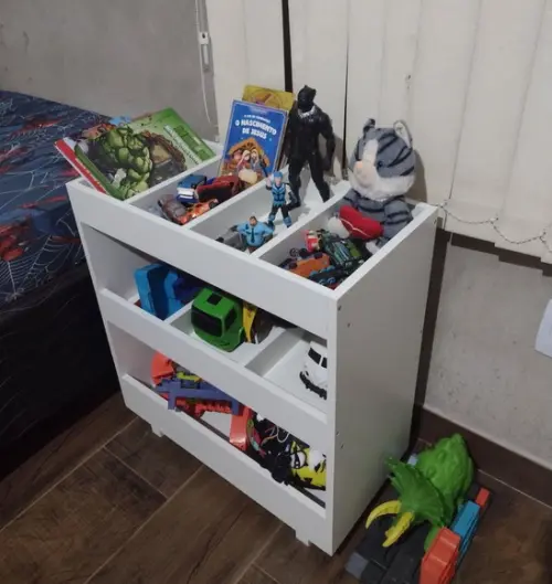 Baú Estante Organizador de Brinquedos Montessoriano mdf