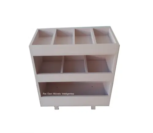 Baú Estante Organizador de Brinquedos Montessoriano mdf Rosa