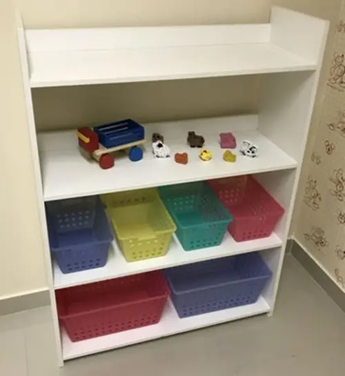 Baú Estante Organizador de Brinquedos Montessoriano Mdf.