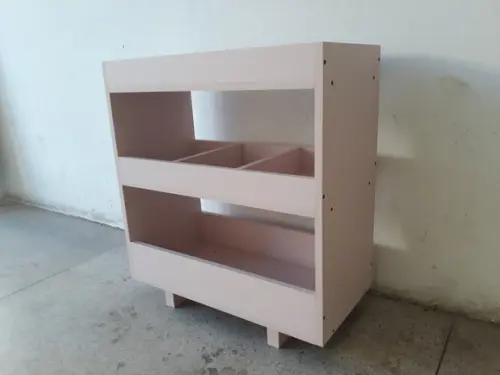 Baú Estante Organizador de Brinquedos Montessoriano mdf Rosa