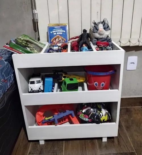 Baú Estante Organizador de Brinquedos Montessoriano Mdf.