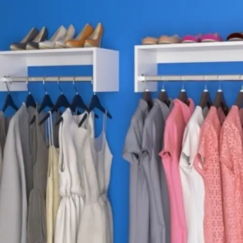 Cabideiro Madeira Organizador Arara 60 cm Mdf- 4 Unidades