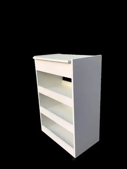 Carrinho Auxiliar c/ Rodizio 100% mdf Branco Tx