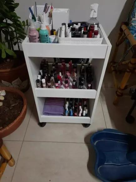 Carrinho Organização Estético Auxiliar Suporte Esmaltes..;