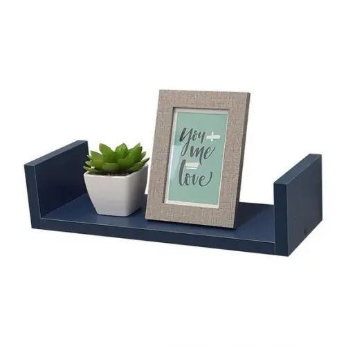 Combo 2 Prateleiras "u" Decorativa p/ Livros Preto Tx