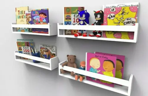 Combo 4 Prateleiras Montessoriana Livros Infantil 60 cm