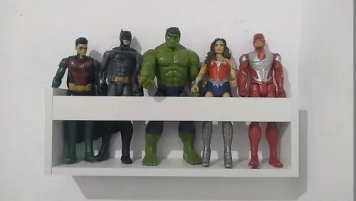 Combo c/ 3 Prateleiras Bonecos e Boneca Herois 100% mdf ..