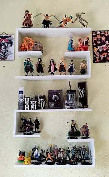 Combo c/ 4 Prateleiras l Decorativa p/ Livros mdf Branco