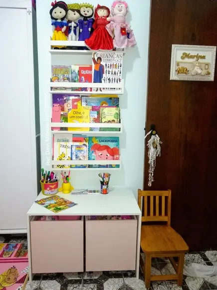 Combo c/ Prateleira Montessoriana Brinquedos Livros Mdf...