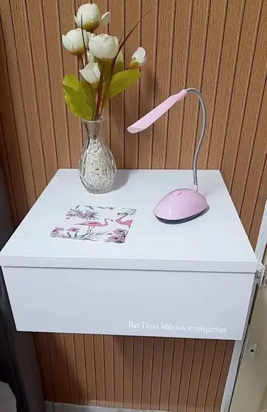 Criado Mudo c/ Gaveta Mesinha de Canto 100% mdf Branco Tx;