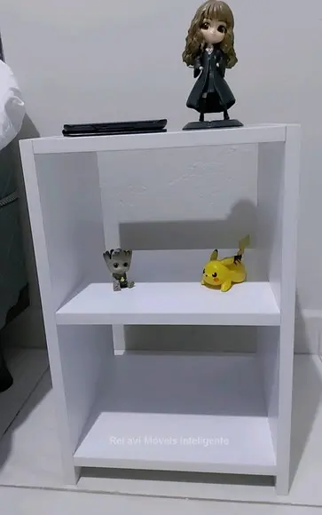 Criado Mudo Mesinha de Canto em mdf Branco 30 Profundidade