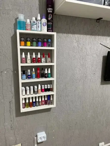 Estante Organizador de Esmaltes Manicure 100% mdf Branco