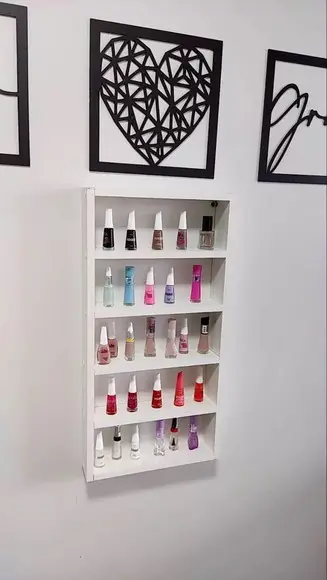 Estante Organizador de Esmaltes Manicure Branco Tx