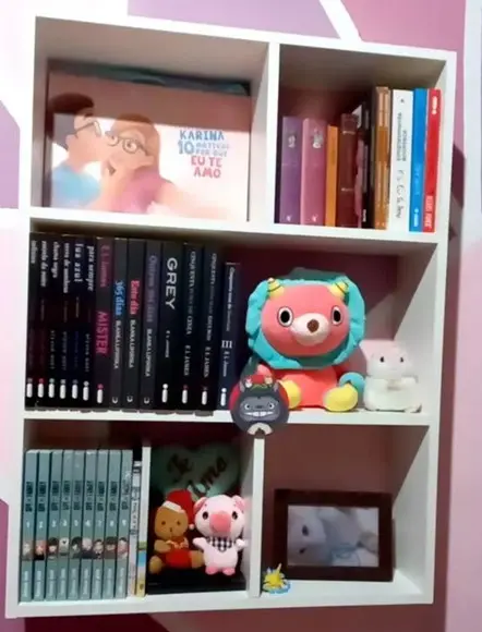 Estante Organizador de Livros Decoração Mdf.