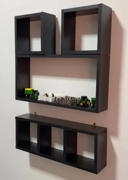 Kit 04 Nichos Decorativos em mdf Preto