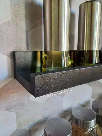 Kit 02 Prateleiras Decorativas mdf Preto Multiuso 60x10x6,5