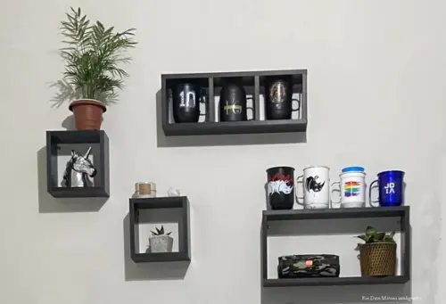 Kit 04 Nichos Decorativos em mdf Preto