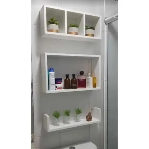 Kit 3 Nicho Banheiro, Sala, Cozinha 100%mdf