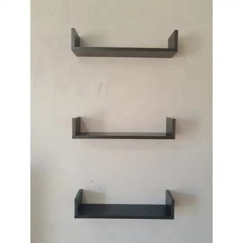 Kit 3 Prateleiras "u" Decorativa p/ Livros mdf Preto Tx ...