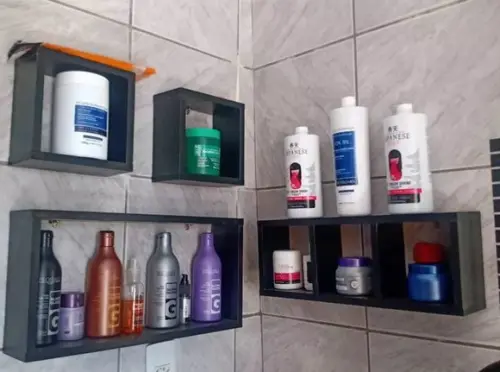 Kit 4 Nichos para Sala Quarto Cozinha Banheiro mdf Preto ...