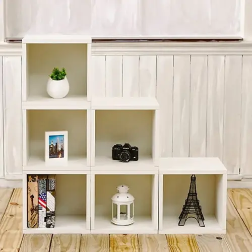 Kit 6 Nichos Decorativo c/ Fundo 30x30x30 mdf Branco