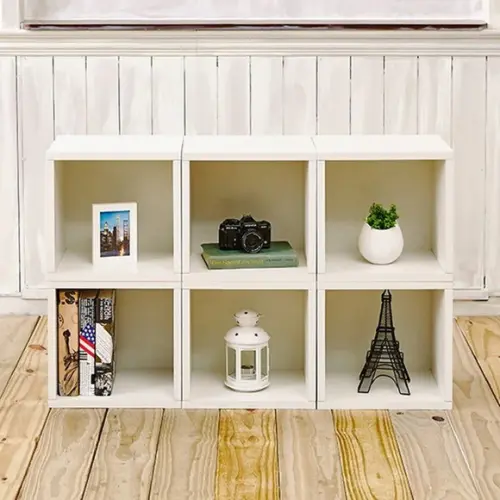 Kit 6 Nichos Decorativo c/ Fundo 30x30x30 mdf Branco