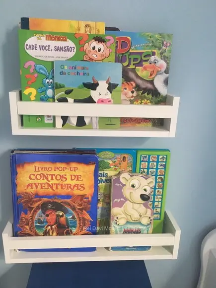 Kit c/ 2 Prateleiras Montessorianas Livros Infantil -