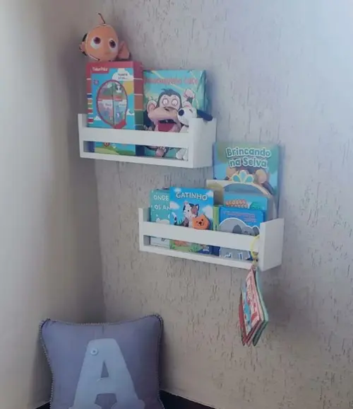 Kit c/ 3 Prateleira Montessoriana Brinquedos Livros Mdf...
