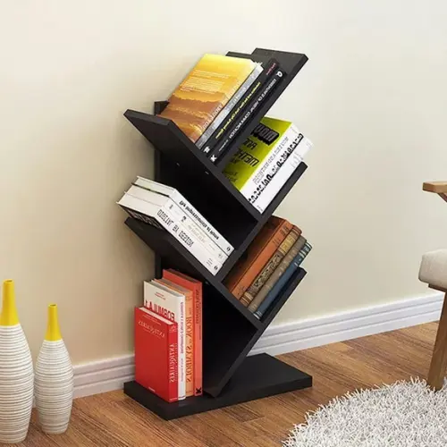 Livreiro Preto Madeira Nicho Livreiro Montessoriano mdf