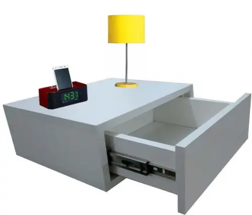 Mesa de Cabeceira c/ Gaveta em 100% mdf Branco,