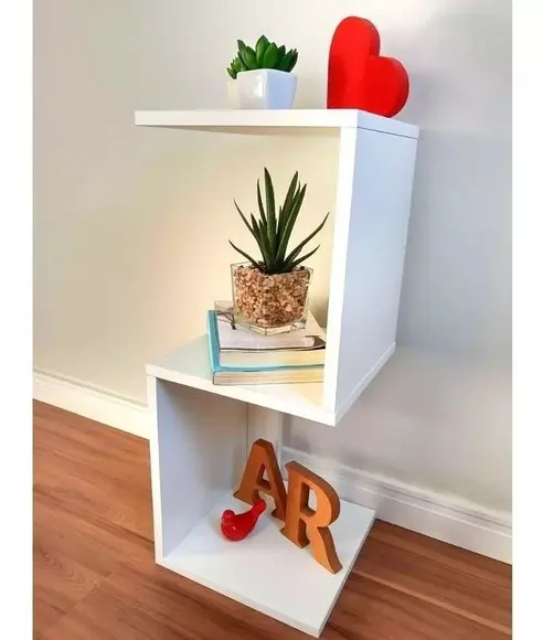 Mesa de Cabeceira S Nicho de Canto Mesinha de Quarto mdf