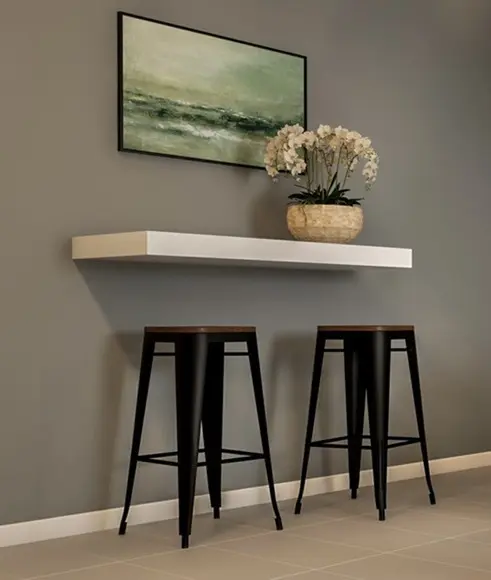 Mesa Suspensa Home Office Notebook Suporte Invisível.