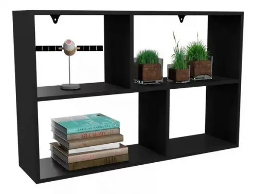 Nicho Cubo c/ Divisórias Banheiro Decoração Quarto Preto