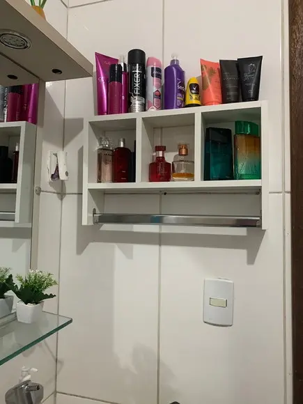 Nicho Cubo com Divisórias Banheiro Decoração Quarto Sala