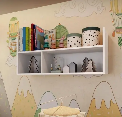 Nicho Cubo Duplo Decoração Quarto Sala 100% mdf