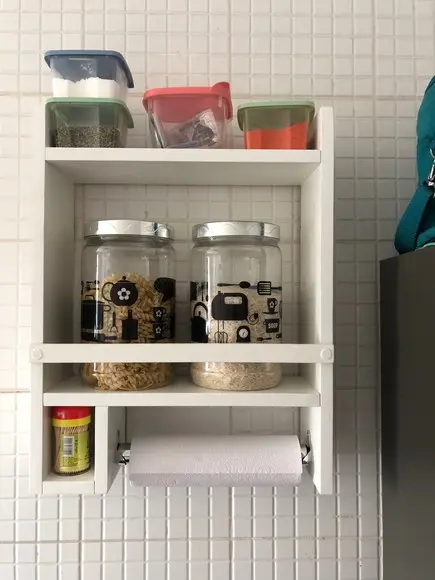Nicho de Cozinha Porta Tempero Papel 100% mdf 15 Profundidad