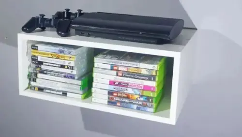 Nicho Decorativo Retangular para Vídeo Game e Dvd em mdf