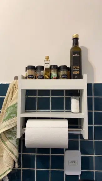Nicho Decorativo Suporte Cozinha e Porta Tempero mdf