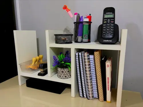 Nicho Organizador Decorativo Mesa Escritório Porta Treco mdf